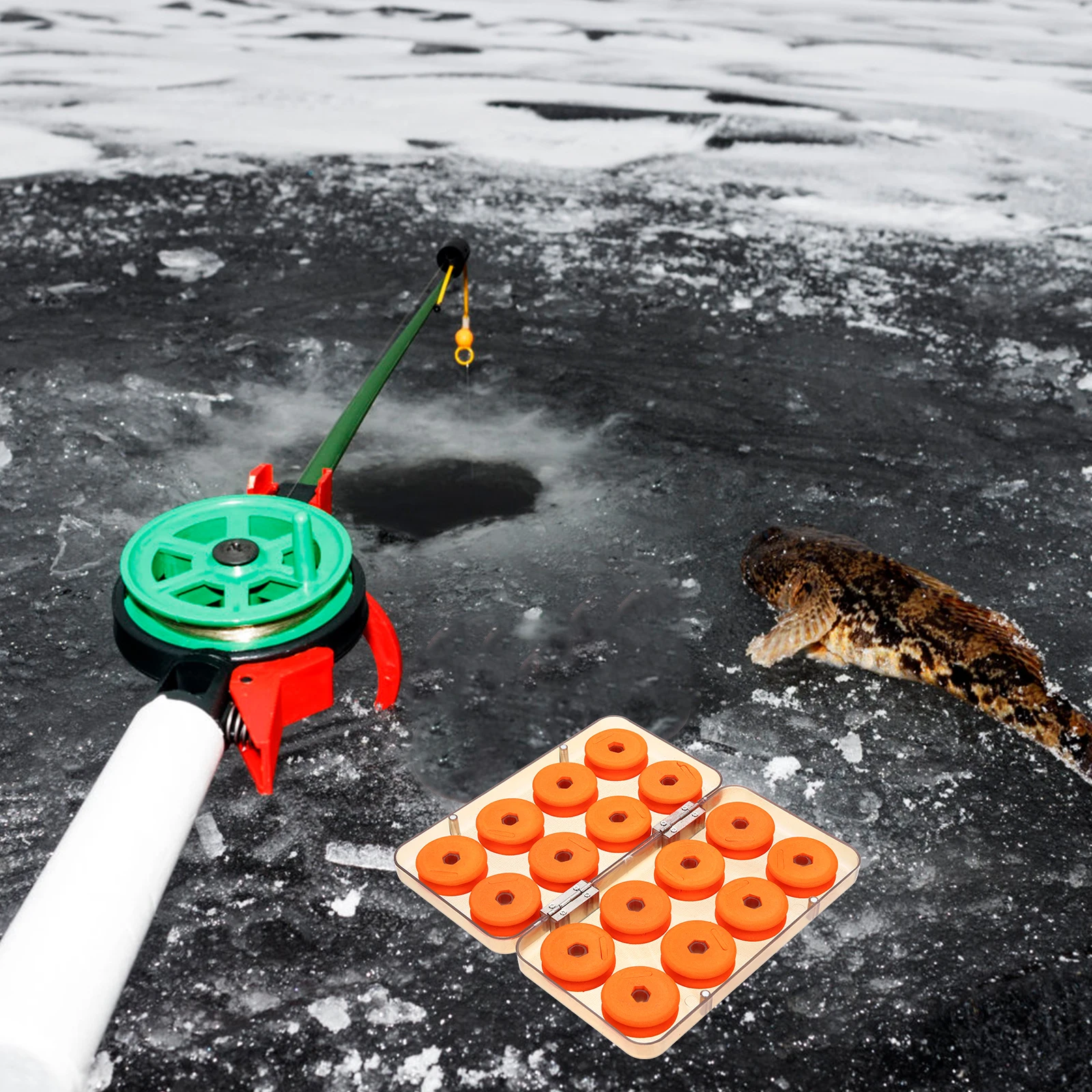 

Fishing Line Spool Box High Grade Foam Reel Storage Holder Protects Against Shock Travel Friendly Fishing Tool Accessory Gear