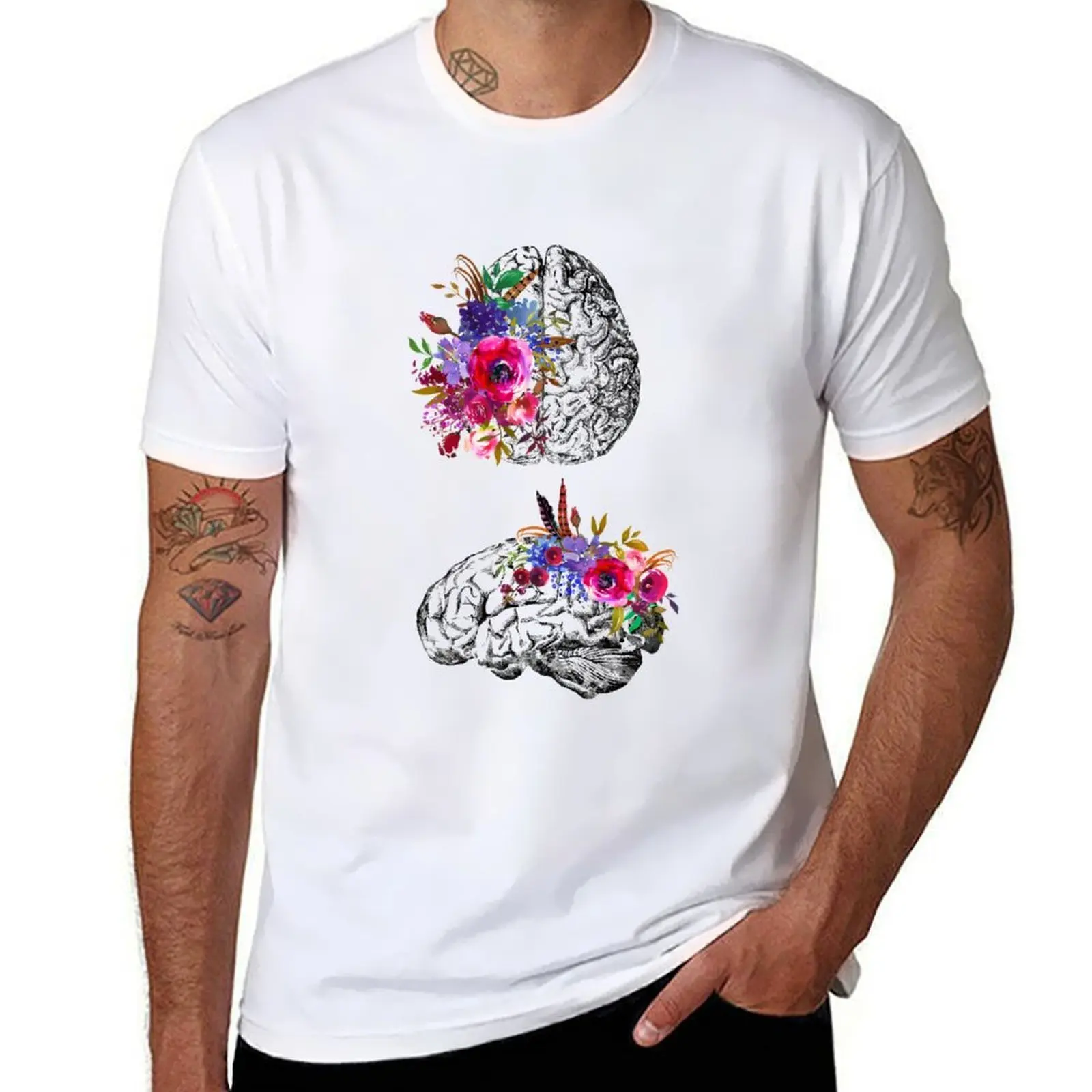 

Human Brain T-Shirt man t shirts for men casual mens graphic t shirts funny t shirts cotton T-shirt