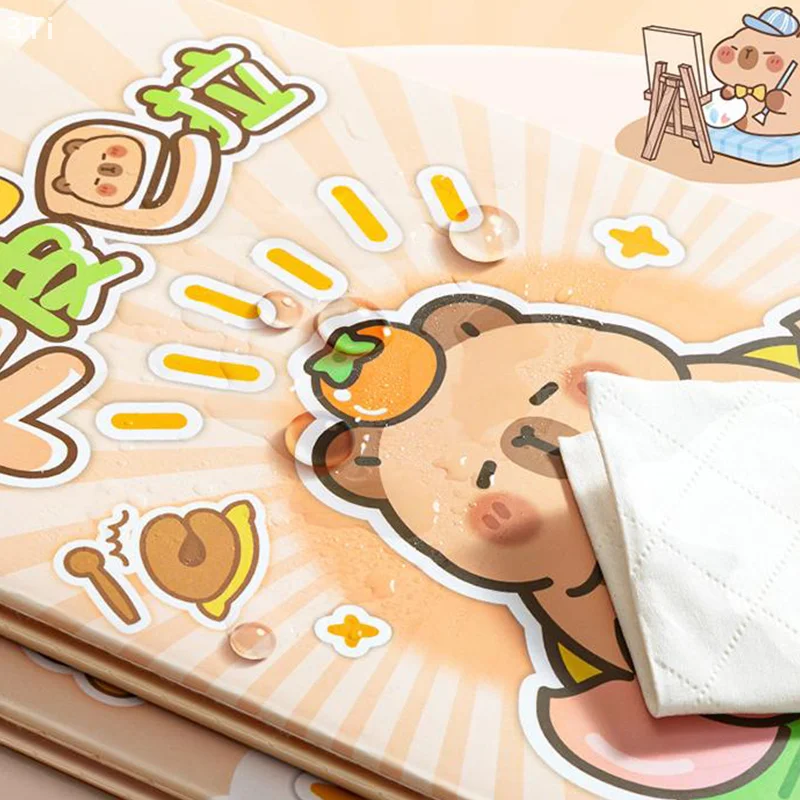 4 шт., карманные книги с рисунком капибары, портативный мини-ноутбук, кавайный справочник, студенческий утолщенный блокнот, студенческие канцелярские принадлежности, подарки