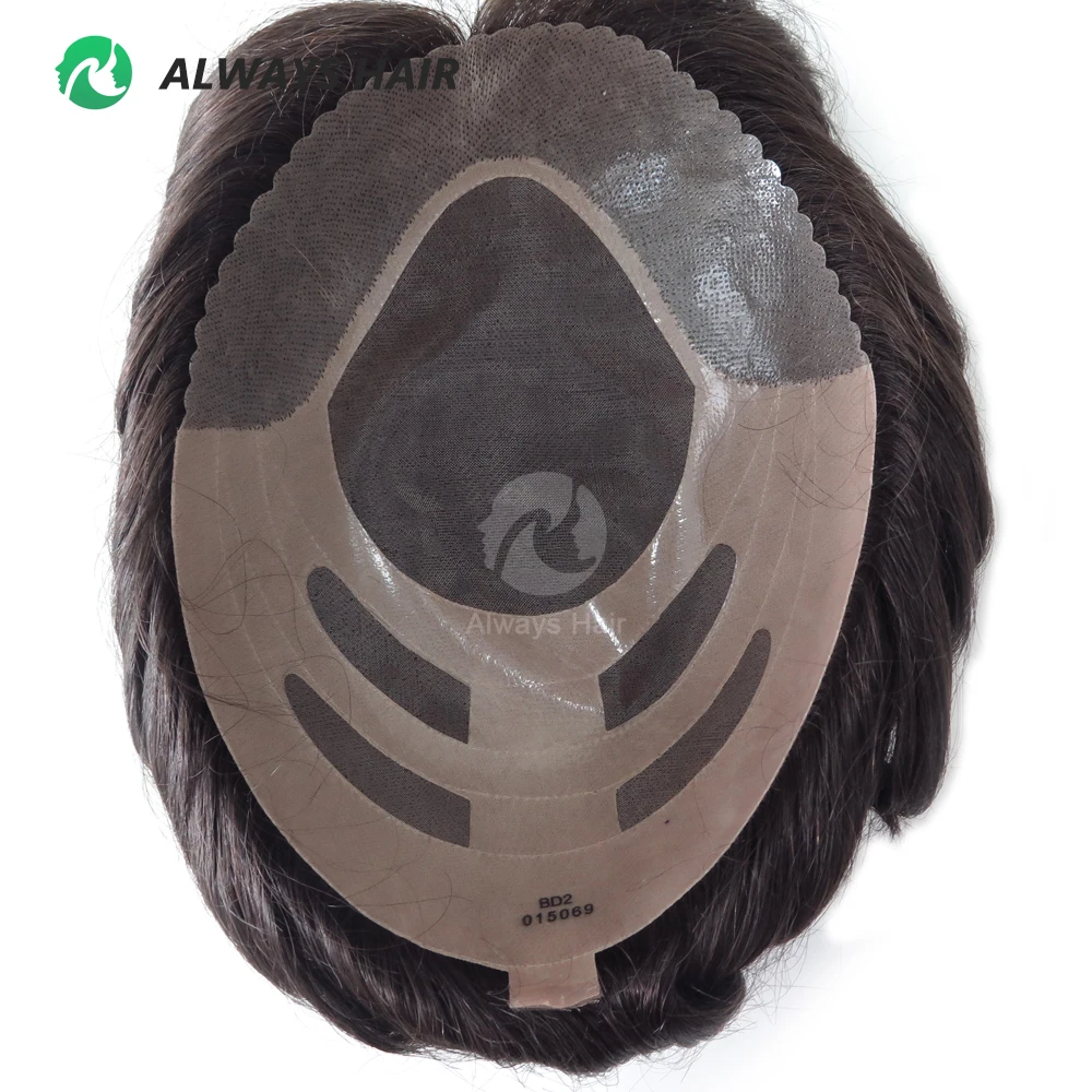 Bond - Durable Indian Human Hair Prosthesis Man Fine Mono Wig Man Toupee