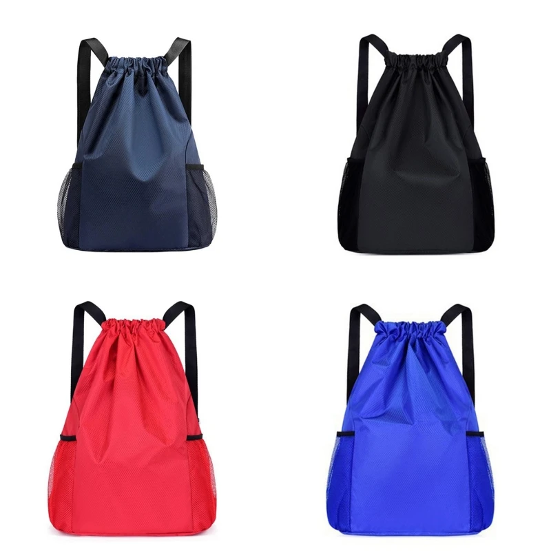 Men Women Drawstring Pocket Backpack New Nylon Waterproof Backpack Large Capacity Drawstring Travel Bag Fitness Sports Bag