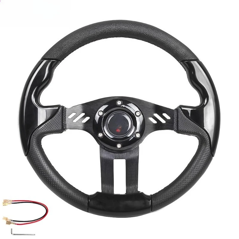 Suitable for car modification accessories steering wheel PU racing steering wheel, competitive game steering wheel 13 inches