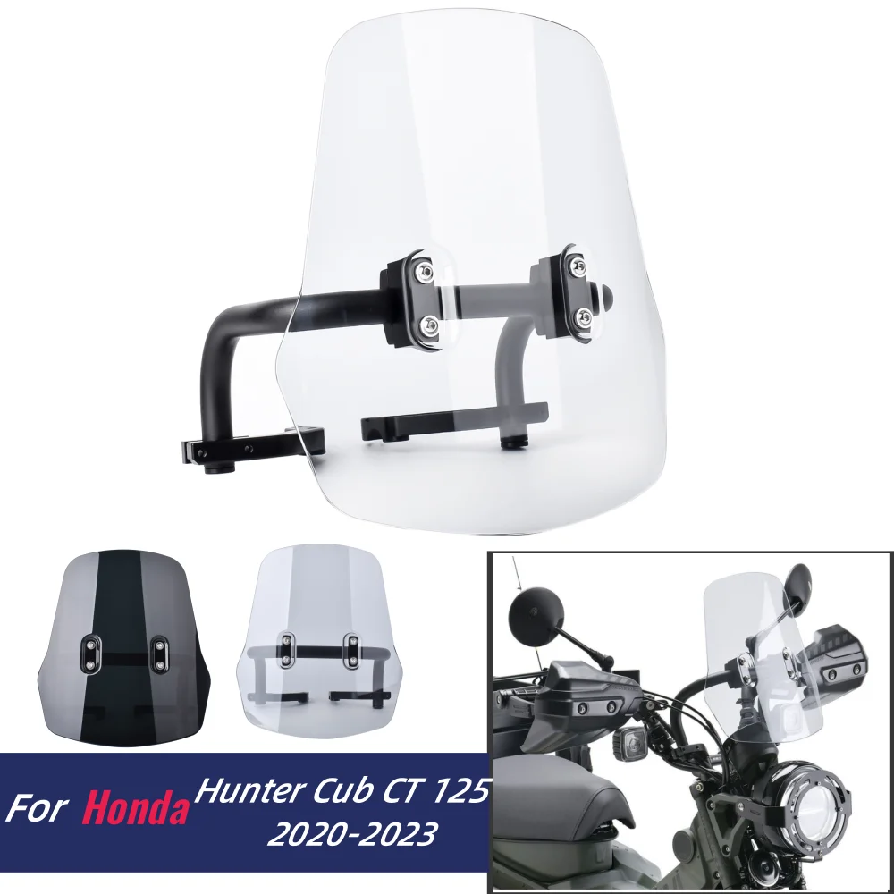 Trail125 CT125 Windshield Windscreen For Honda Hunter Cub CT 125 2020-2023 Air Wind Deflectors Motorcycle Front Screen Shield