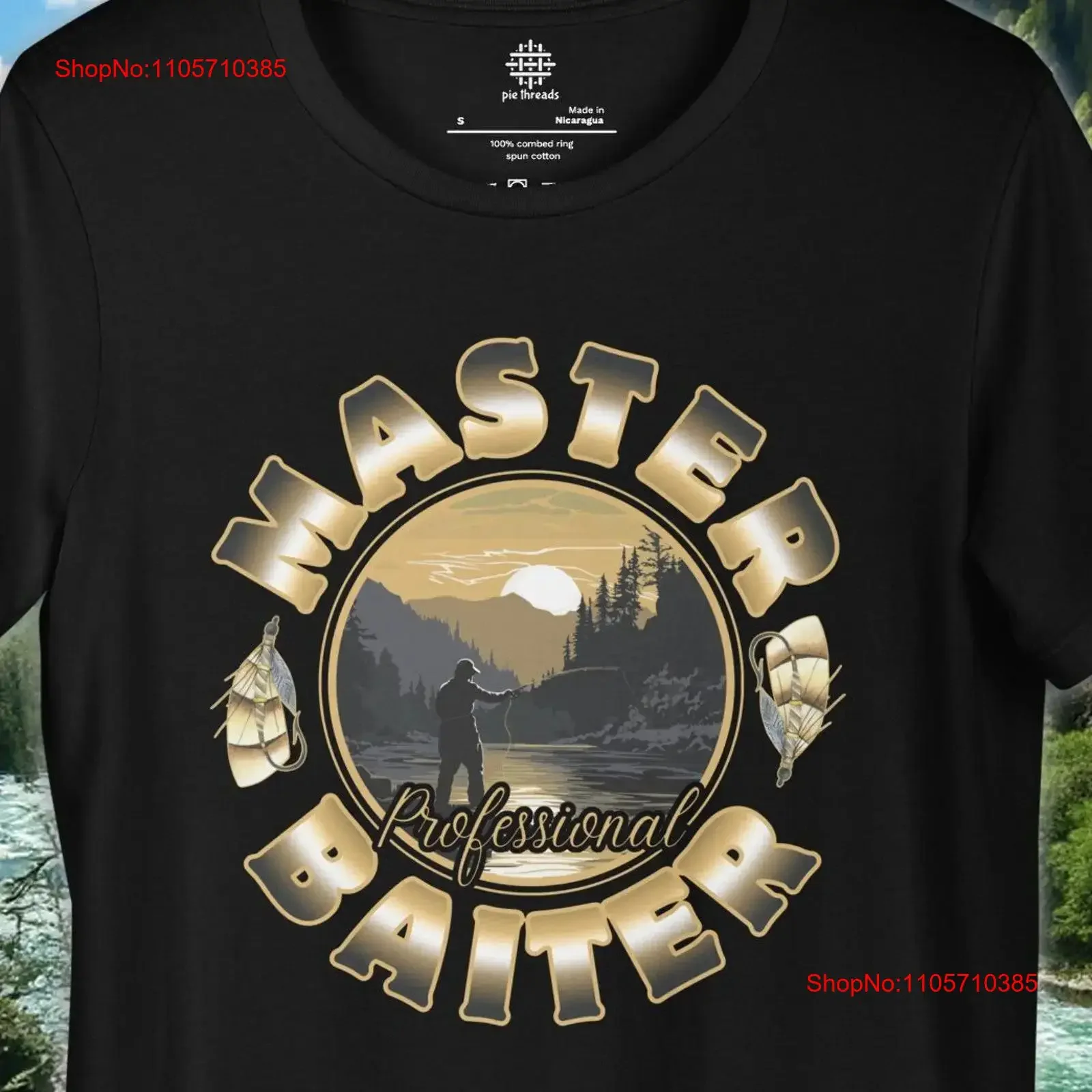 Master Baiter T Shirt for Man Fly Fishing Dad Christmas s Fishy Husband Men vintage Washed Comfortable Versatile Stylish