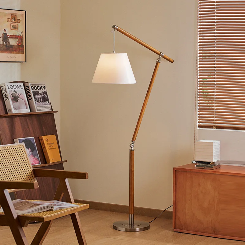 

Деревянный трехцветный торшер, полный спектр, без мерцания, лампы для спальни, гостиной, кабинета, освещение высокого цветопередачи