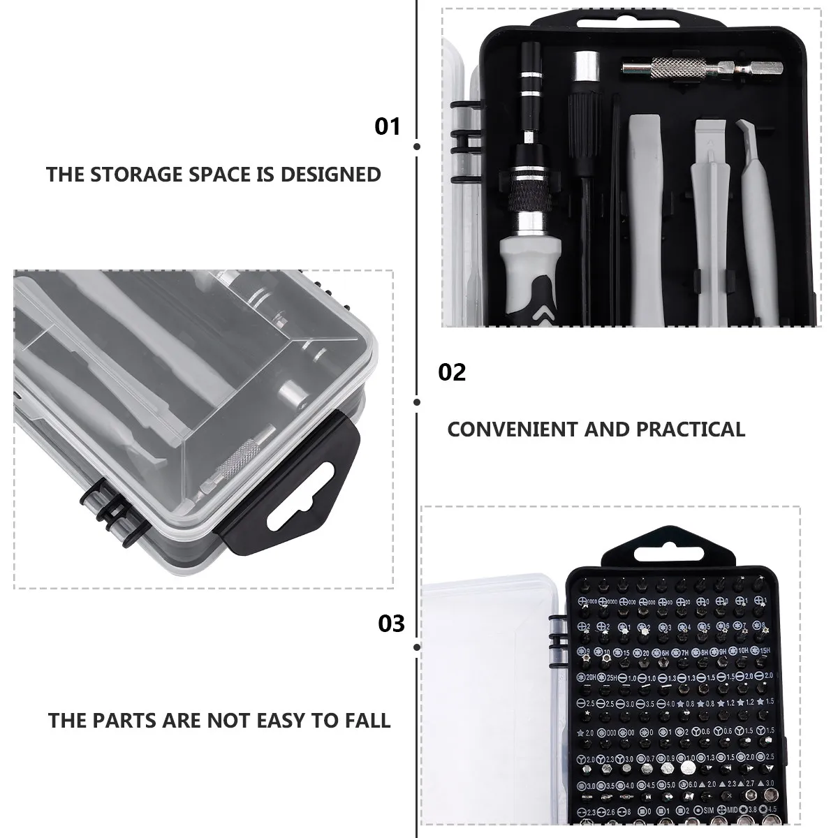 115 in 1 Phone Screwdriver Repair Tool Set Precision Instrument Repair Kit Portable Mobile Disassemble Screwdriver Kit