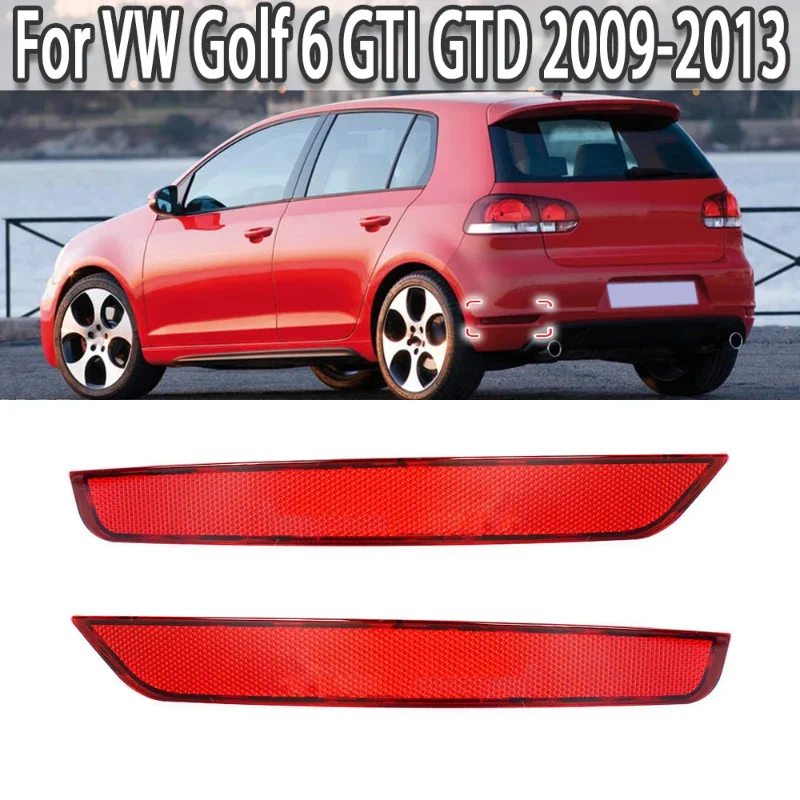 

5K0945105H 5K0945106H For Volkswagen VW Golf VI 6 GTI GTD 2009-2013 Rear Bumper Reflector Warning Light Strip Cover Bar