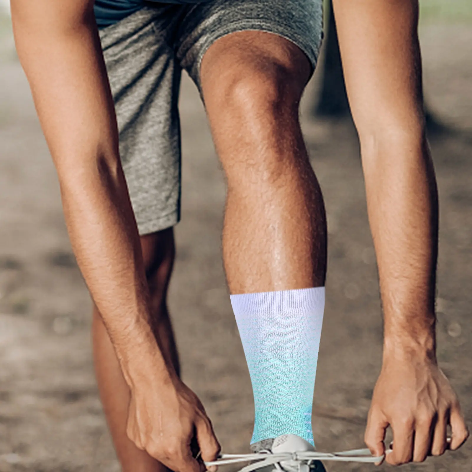 

1Pair Enhanced Cushioning Sports Socks Breathable Quick-Dry High Elasticity for Running Basketball Training Outdoor Activities