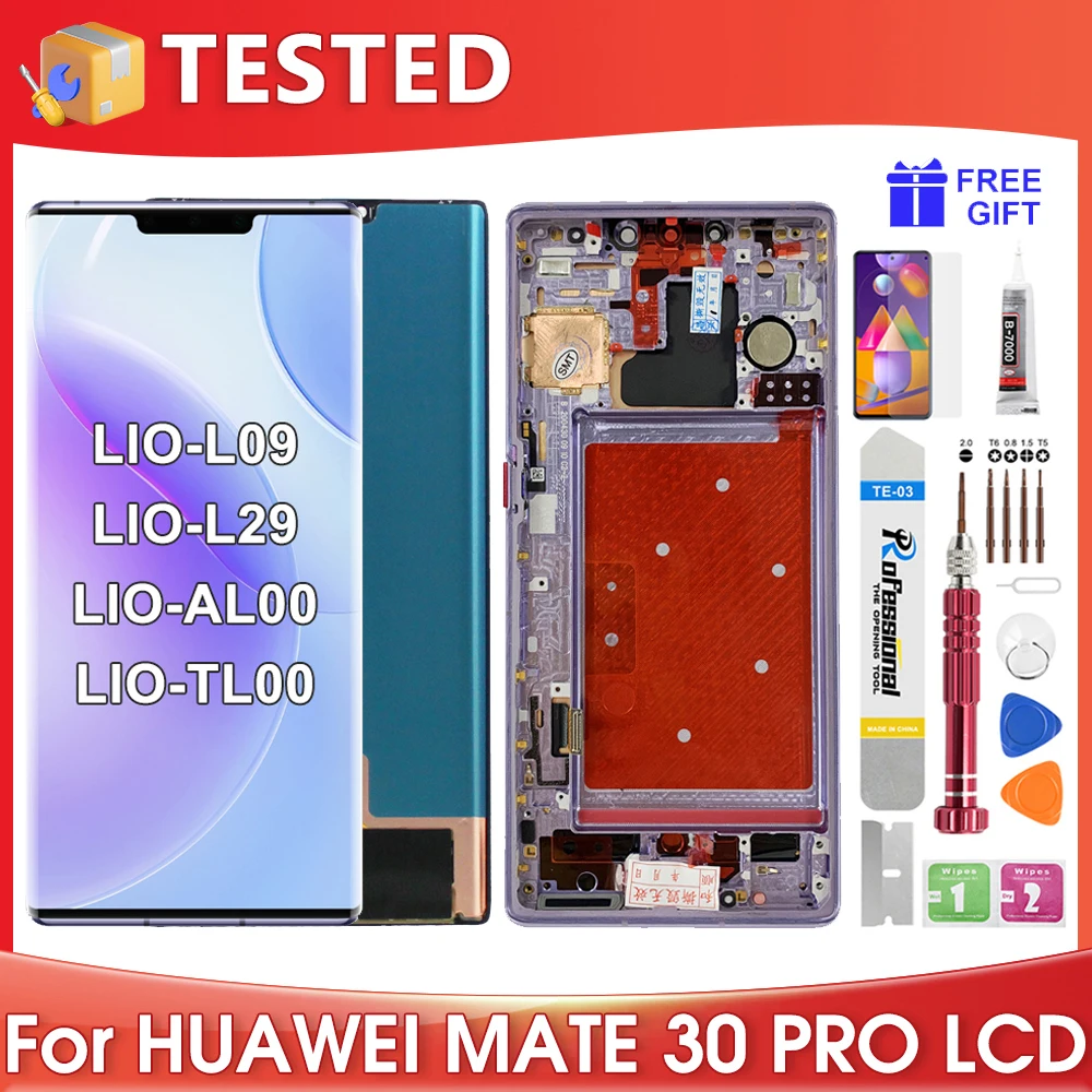 6.53''OEM For HUAWEI Mate 30 Pro For Mate30Pro LIO-L09 L29 AL00 LCD Display Touch Screen Digitizer Assembly Replacement