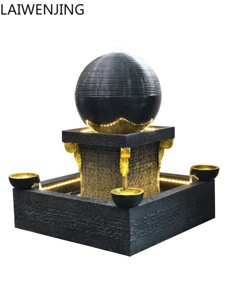 

MJY Creative Simple Spherical Flowing Water Ornament Courtyard Wealth-Attracting Landscape Floor Decoration