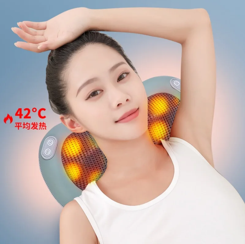 Neck Massage Pillow Neck Massager Heat Back and Neck Massager Muscle Massager for Neck and Back Body Massagers Neck Releaser