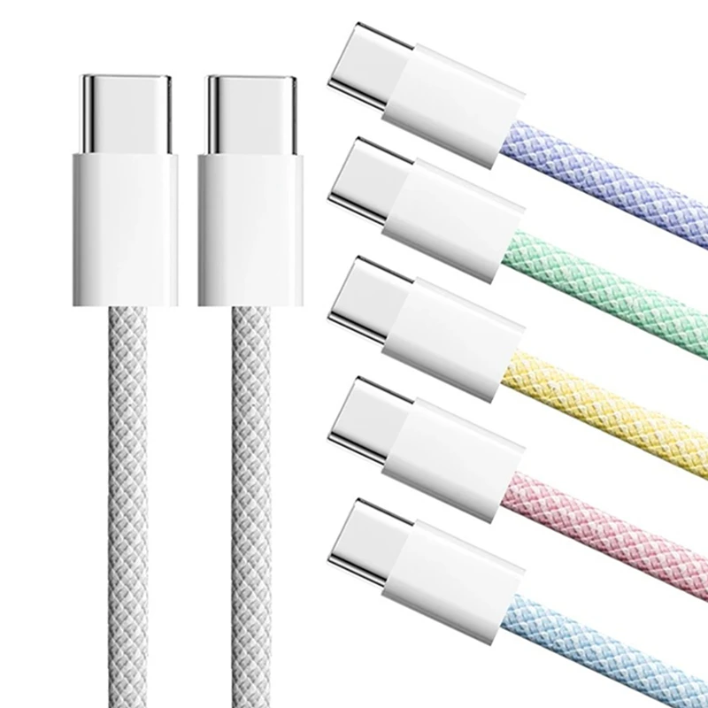 PD 60W USB-C to Type-C Fast Charging Cable for iPhone 15 Plus 16 Pro Max Samsung Xiaomi Redmi Huawei Honor OPPO Realme OnePlus