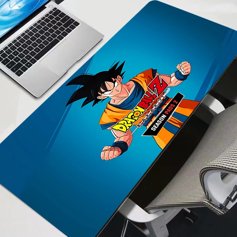 Tapis de souris Dragon Ball Son Goku Gamer, grand tapis de bureau XXL pour clavier et souris, tapis en caoutchouc pour ordinateur portable