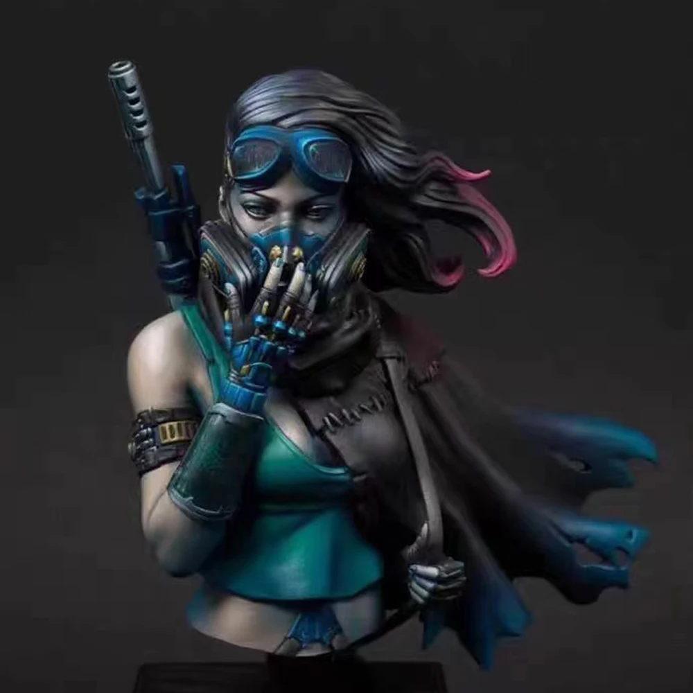 1/10 Desert Fox, Ninja woman, Female warrior, Resin Model figure Bust, GK, Unassembled and unpainted kit