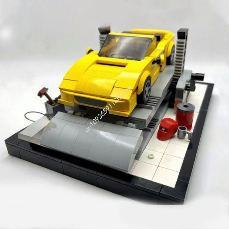 

635pcs MOC Hoovie S Garage Car Lift Prancing Model Toys Building Blocks Christmas Gift Architecture Creative Idea Education Kids