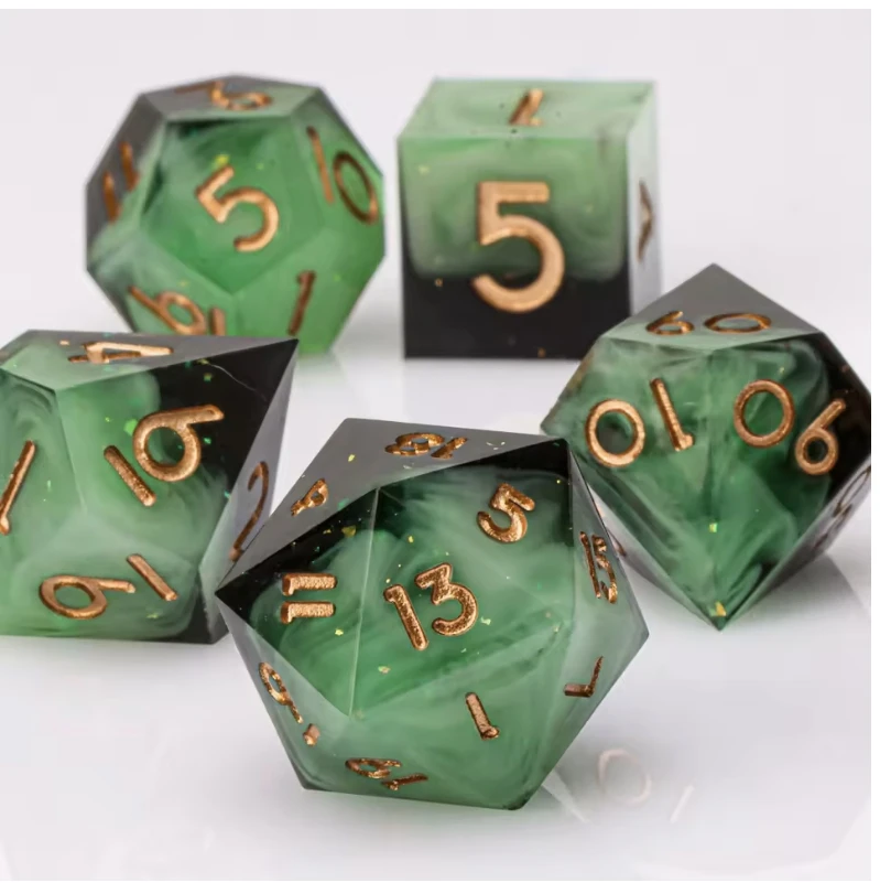 

Набор многогранных кубиков для Dungeons & Dragons (DND) из смолы для ролевых игр, волшебных игр и Pathfinder - для настольных игр