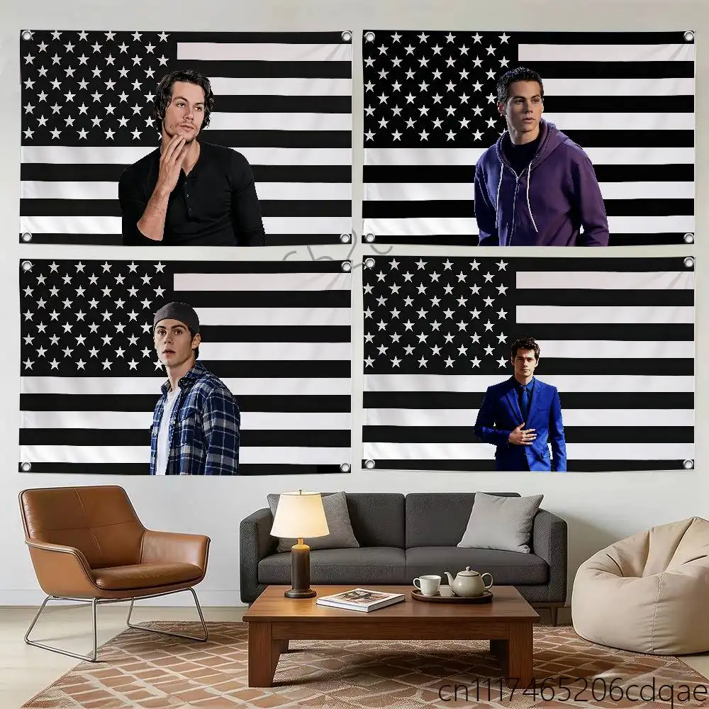 For Dylan O Brien OBrien Digital Printed Flag Tapestry Creative Pattern Photo Living Room Wall Art Party Outdoor Decor