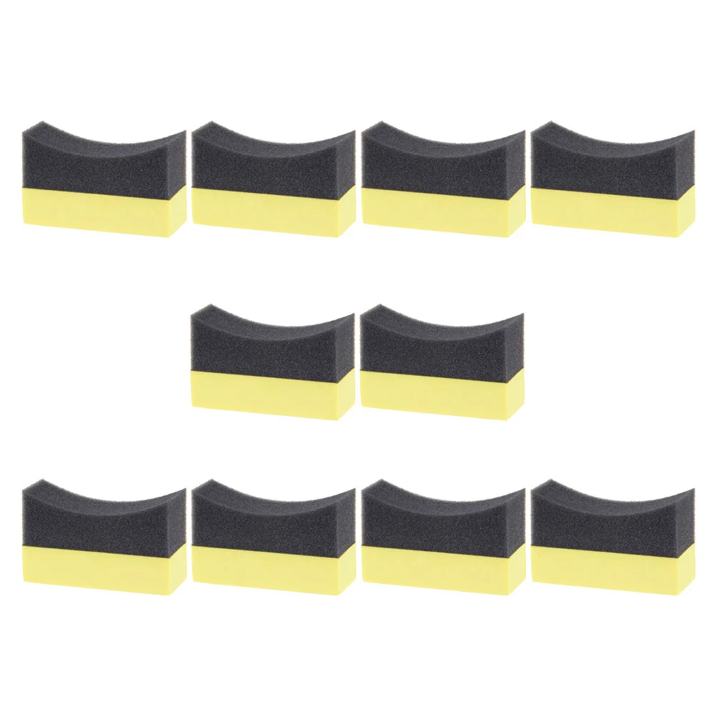 

10 Pcs Car Wash Sponge Tire Shine Applicator Wax Pads Dressing Microfiber Towel The