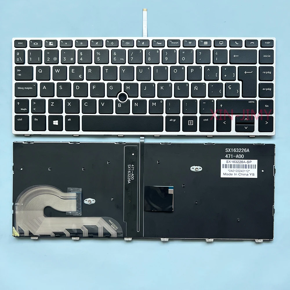 840 G5 Spanish Keyboard For HP EliteBook 846 G5 840 G6 745 G5 745 G6 ZBook 14u G5 14U G6 with Backlit Pointer Frame L11307-001