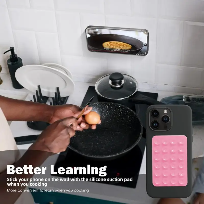 شفط جراب هاتف جبل حر اليدين مرآة دش حامل هاتف مربع المضادة للانزلاق شفط كأس الهاتف جبل لطاولة جدار المطبخ