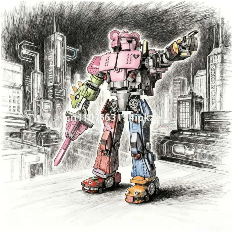 

In stock 2503Pcs Mecha team leader building block model birthday Christmas gift children's educational toys