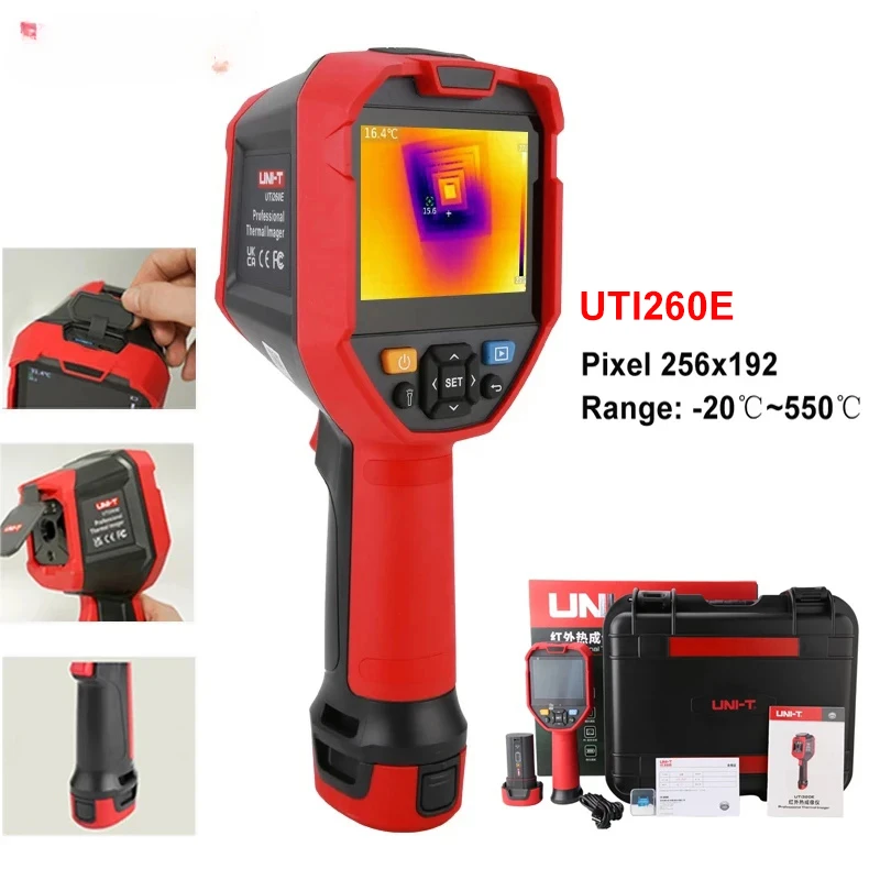 

UNI-T Thermal Imager UTI260E 256x192 Pixel Thermographic Camera Infrared Thermal Camera For PCB Repair Floor Heating Detection