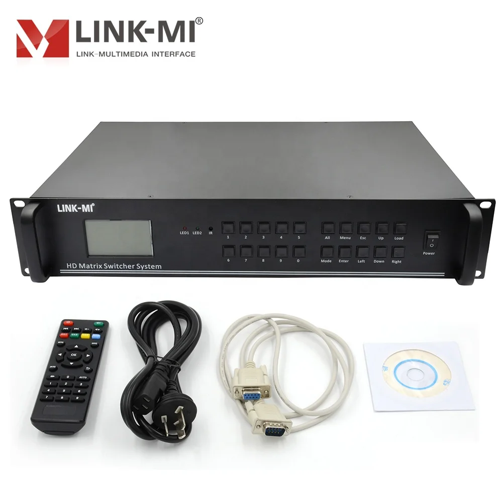 8x8 ハイブリッド マトリックス スイッチャー システム 4K30Hz 金属構造 オプションの HDMI/DVI/VGA/SDI 入力/出力 EDID IR