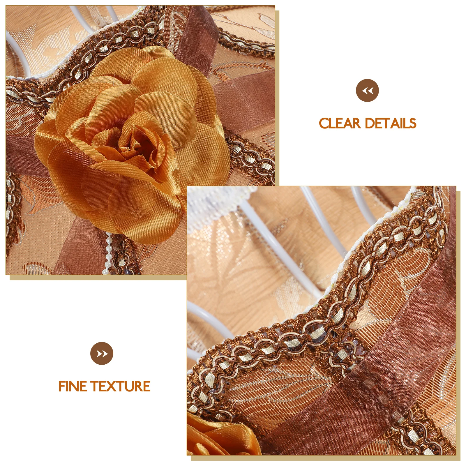 

Retro Fabric Lamp Shade Large Bell Fringe Tassel Design European Style Vintage Cloth Lampshade For Pendant Table Floor