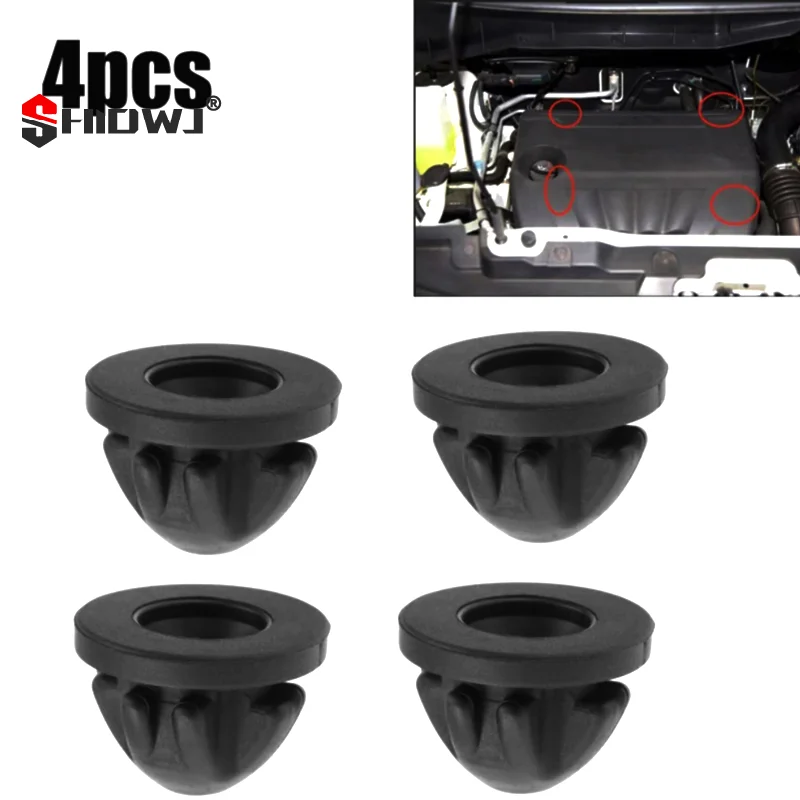 4pcs Engine Top Cover Trim Rubber Mount Grommet Bush Bump Stop 11127614138 For 1 2 3 4 5 6 7 SERIES X1 X2 X3 X4 X5 X6 Mini