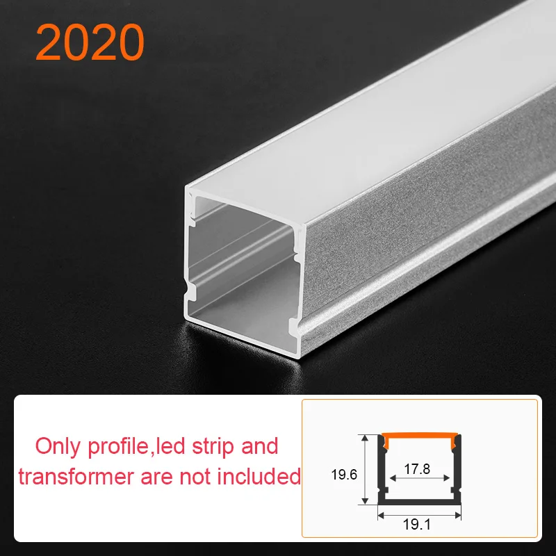 Zwart Zilver LED Aluminium Profiel 0.5m/1m U/YW Vorm Slaapkamer Achtergrond Gang Decor Lineaire Licht Diffuser Kanaal Kastlamp