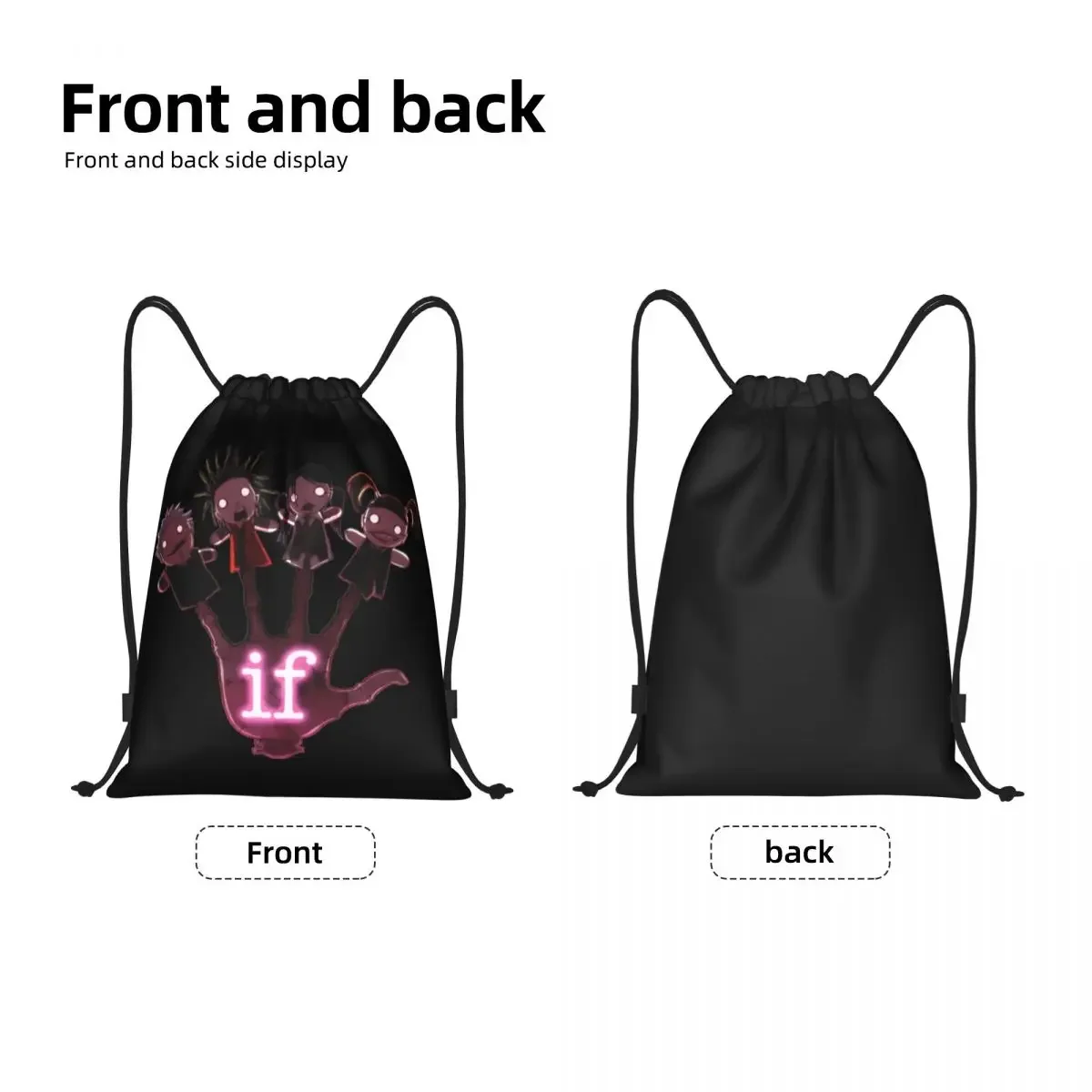 Custom If Mindless Hip Hop Punk Rock Self Indulgence Drawstring Backpack Bags Lightweight Electro Gym Sackpack Sacks Yoga