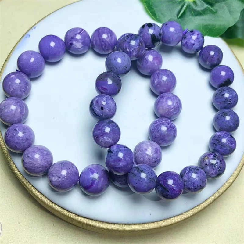 Natural Charoite Bracelet Women Fashion Sweet Reiki Healing Energy Strand Girls Jewelry Gift 1PCS 11/12MM