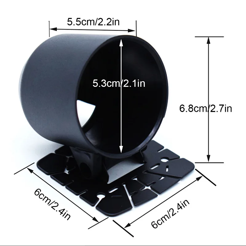 العالمي السيارات ضبط سباق مقياس حامل ، جبل جراب ، قطب ، أسود أدوات السيارات ، الاكسسوارات الإبداعية ، 52 مللي متر ، 2" #4