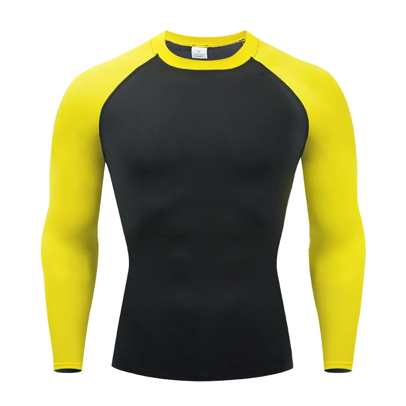 Men Swimming TightsT Shirt Surf Rash Guard Long Sleeve Protection Basic Skins Surfing Diving Swimsuit Tees Rashguard Gym Clothes