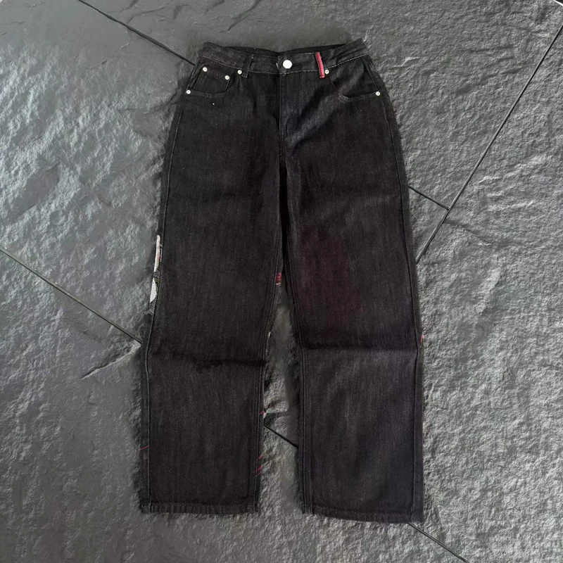 American Street Fashion Brand High-quality Denim Pants Embroidered Pattern Casual Men Derschutze Jeans