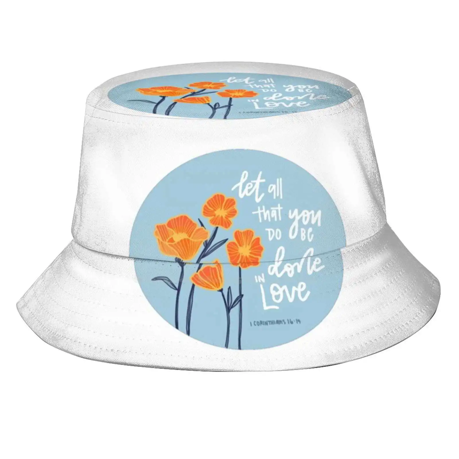 1 Corinthians 16:14 Sun Cap Fisherman Hat Bucket Hats Bible Verse 1 Corinthians Christianity Calligraphy Inspirational