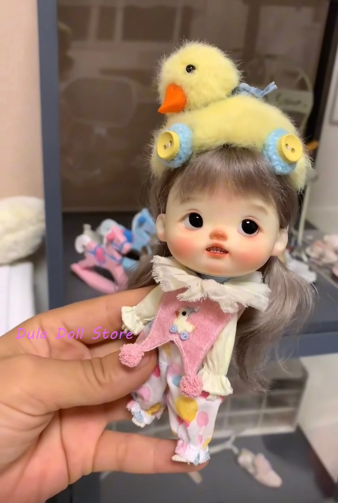 Dula boneca artesanal bonito pato amarelo conjunto blythe ob24 ob22 diandian ob11 gsc azone licca icy jerryb 1/6 bjd boneca acessórios