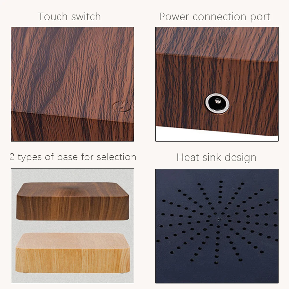 3D Printing LED Night Light Creative Touch Magnetic Levitation Moon Lamps 3 Colors Rotating Floating Atmosphereesk Lamp Gift