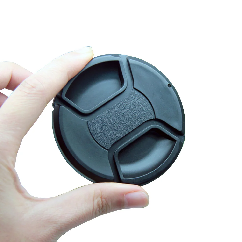 

5Pcs Lens Caps Durable Plastic Front Cover Black Compatible Cameras Lens Front Protection Prevent Moisture Scratch