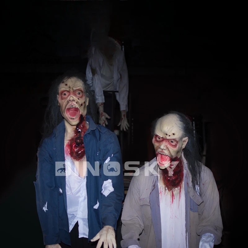 ATV&UTVHalloween Props Animated Model Standing Zombie Horror Animatronic Decoration Escape Room Facility Haunted House Props