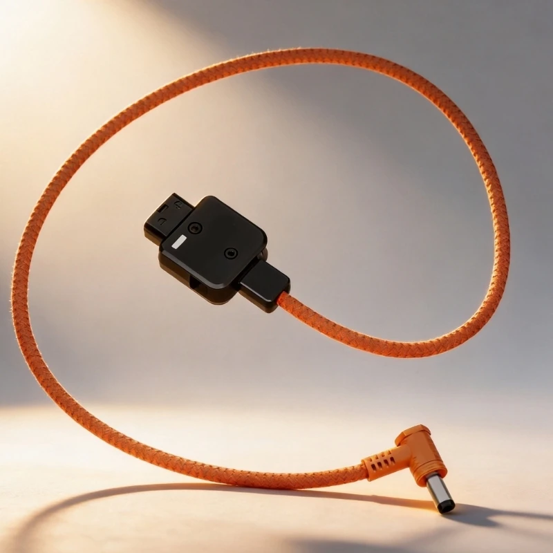 DC5525 Camera Equipment Power Cable with D-Tap Input, Right-Angle Output and 12-17V Input and Output for Monitor and Video K1KF