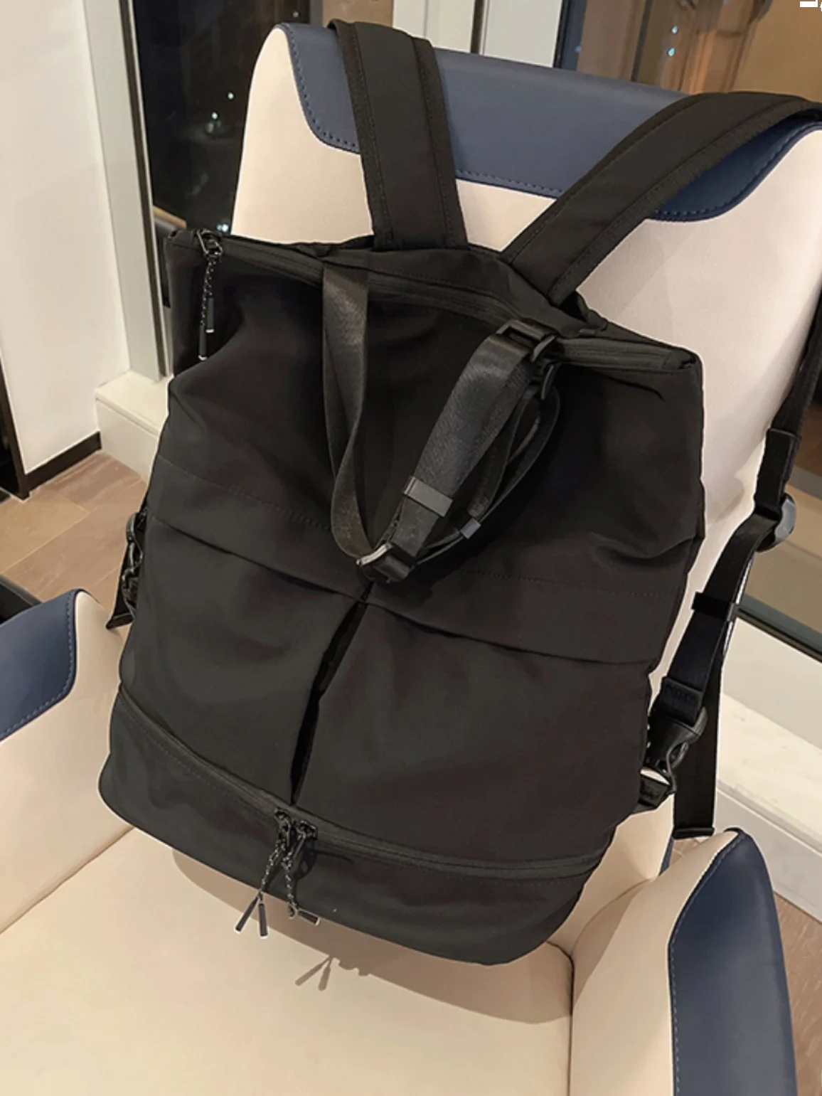 حقيبة ظهر كبيرة السعة من قماش أكسفورد للجنسين، حقيبة سفر عصرية يمكن حملها باليد أو على الكتف للرجال والنساء وطلاب الجامعات بأ...