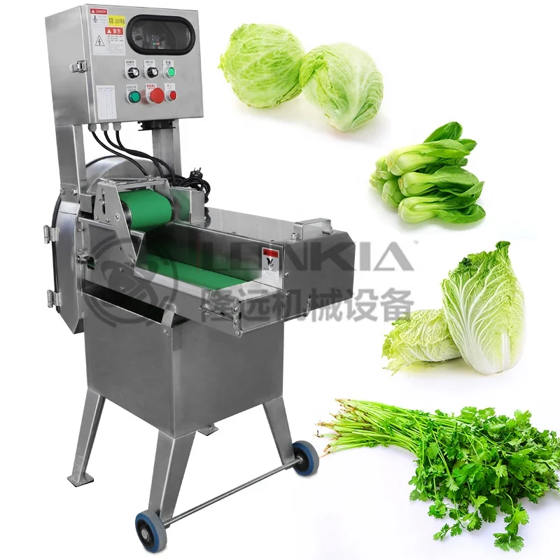 High Quality Large Capacity Dicing Slicing Adjustable Thickness Automatic Parsley Leaf Stem Vegetable Cutting Machine