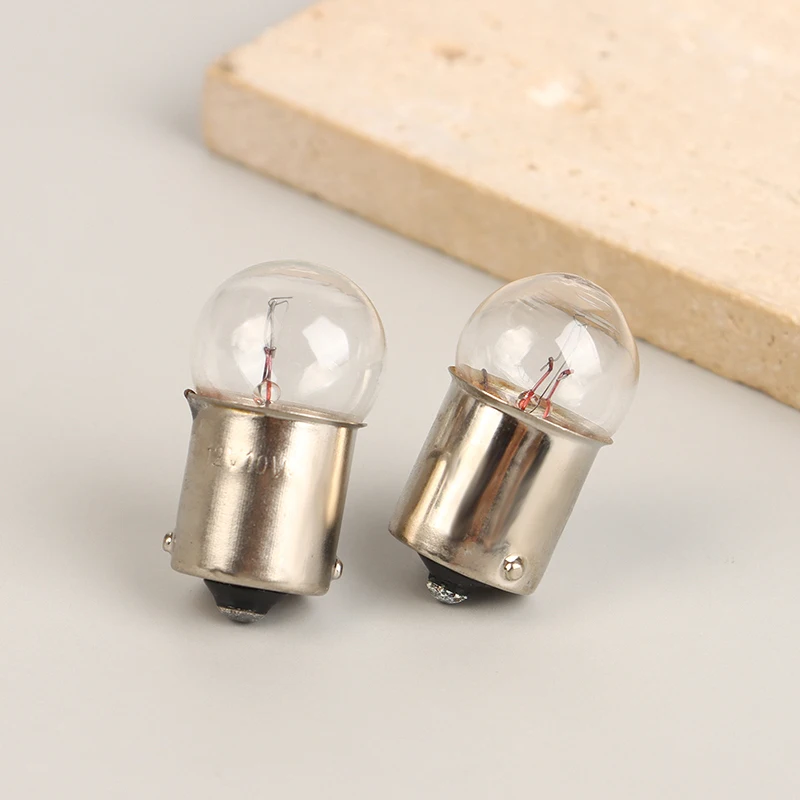 Mini ampoule à contact simple et double, B15, 12V, 24V, lumière naturelle, iode, clignotants latéraux, lampe automatique, 1 pièce