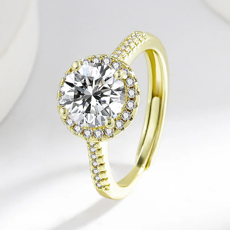 

925 sterling silver ring four claw zircon ring ladies fashion simple birthday party wedding anniversary jewelry gift