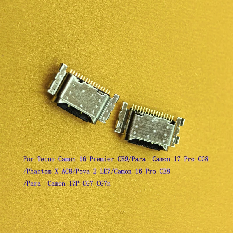 

10-200 шт. USB-разъемы Type-C для зарядки Tecno Camon 16, 17 Pro, 17P, Phantom X, Pova 2, CE8, CG8, CG7, AC8, LE7, CE9