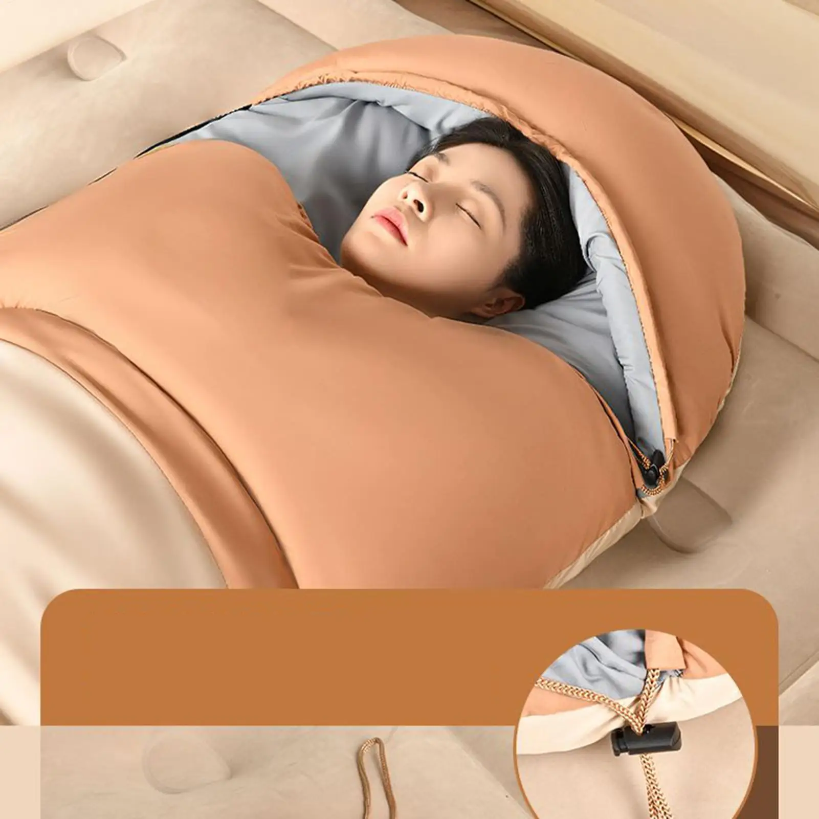 أكياس نوم للبالغين، محمولة مقاومة للماء، دافئة وخفيفة الوزن، حقيبة ظهر للطقس البارد، حقيبة نوم لقضاء العطلات والسفر والمشي لمسافات طويلة #1