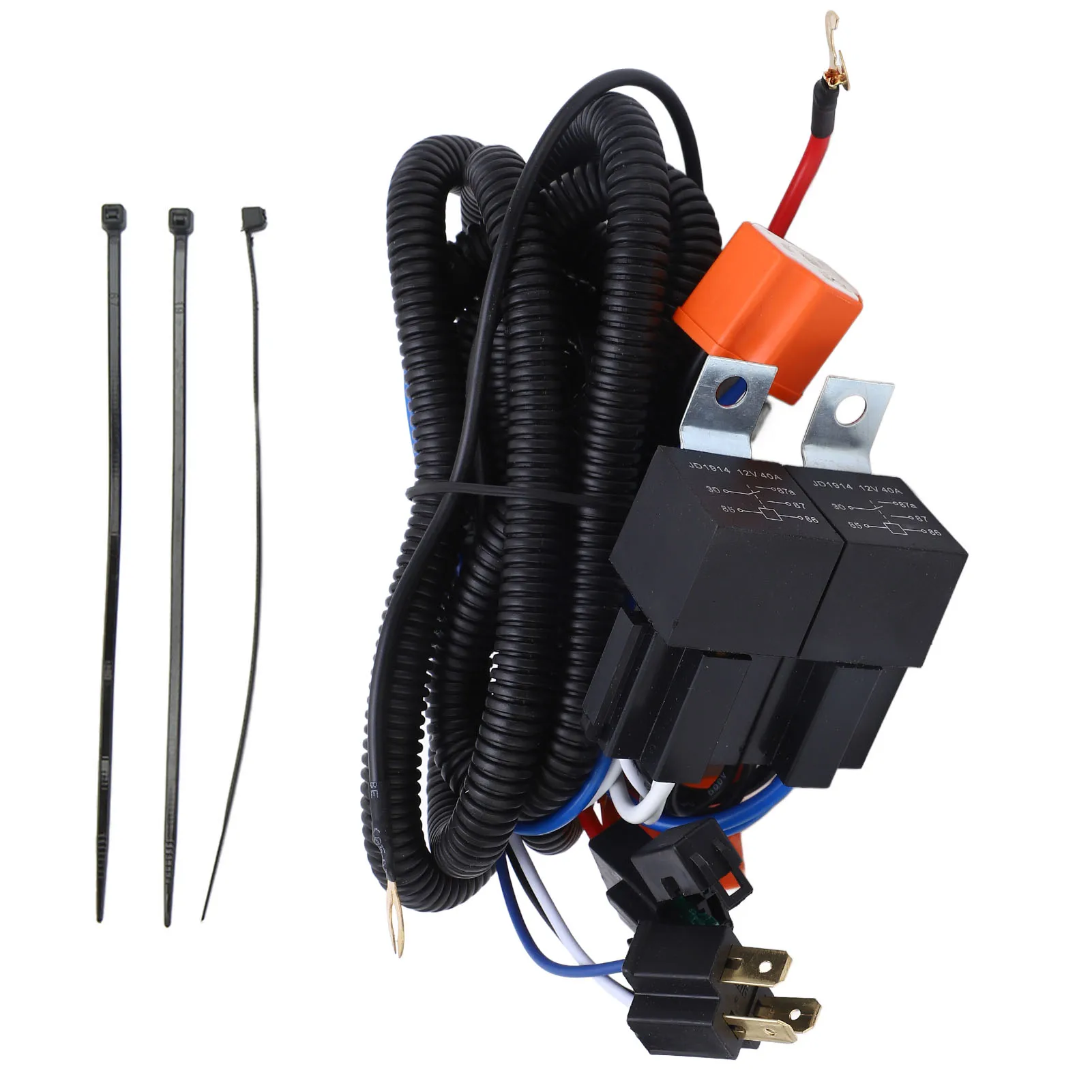 Arnés de conversión de relé de faro negativo H4, alta estabilidad para H6054 H5054 H6054LL 6014 6052 6053