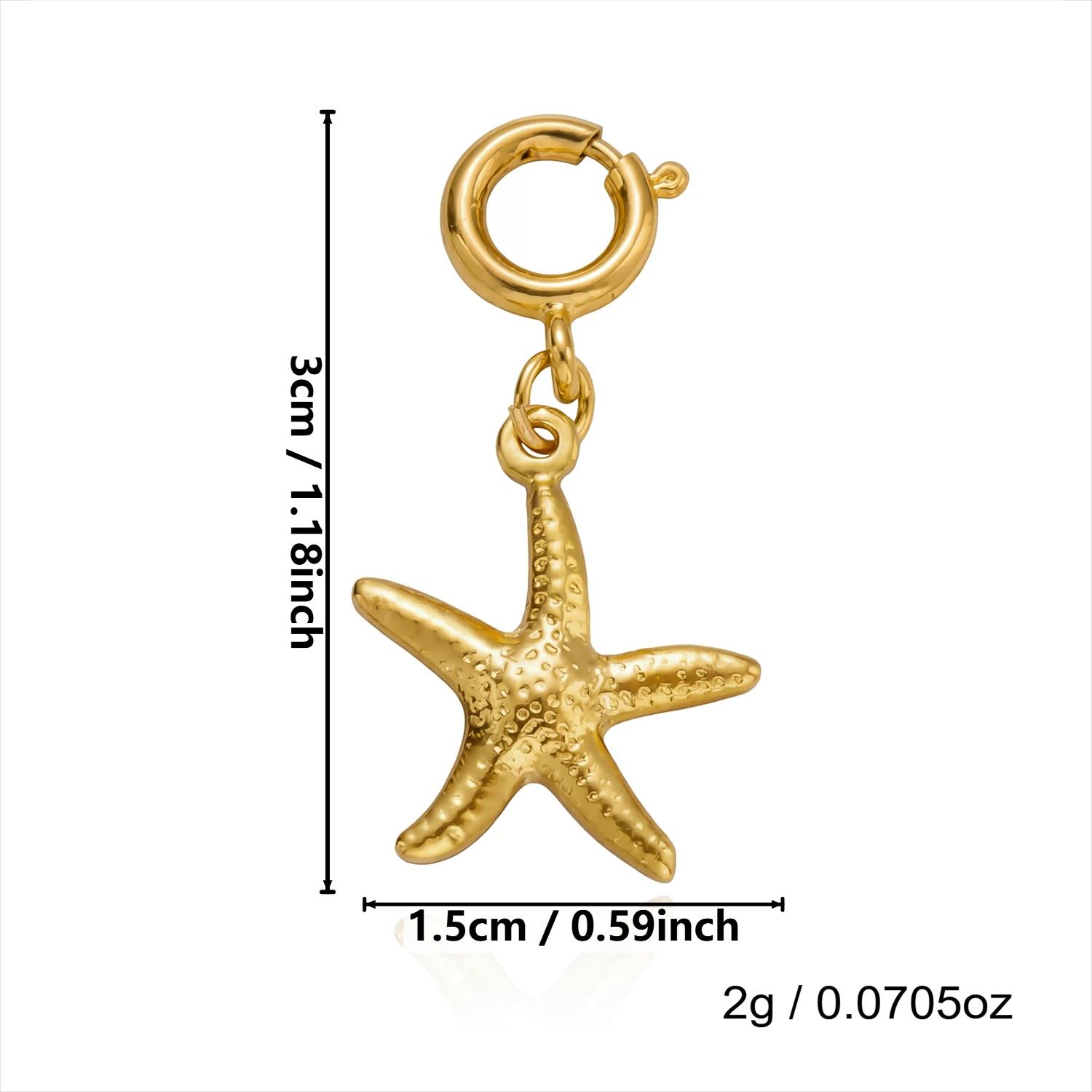 Edelstahl Muschel Seestern Bikini-Verschluss für Damen Kreativer Sonnen-Seepferdchen-Anhänger Bikini Bademode Körperschmuck – Detail 15