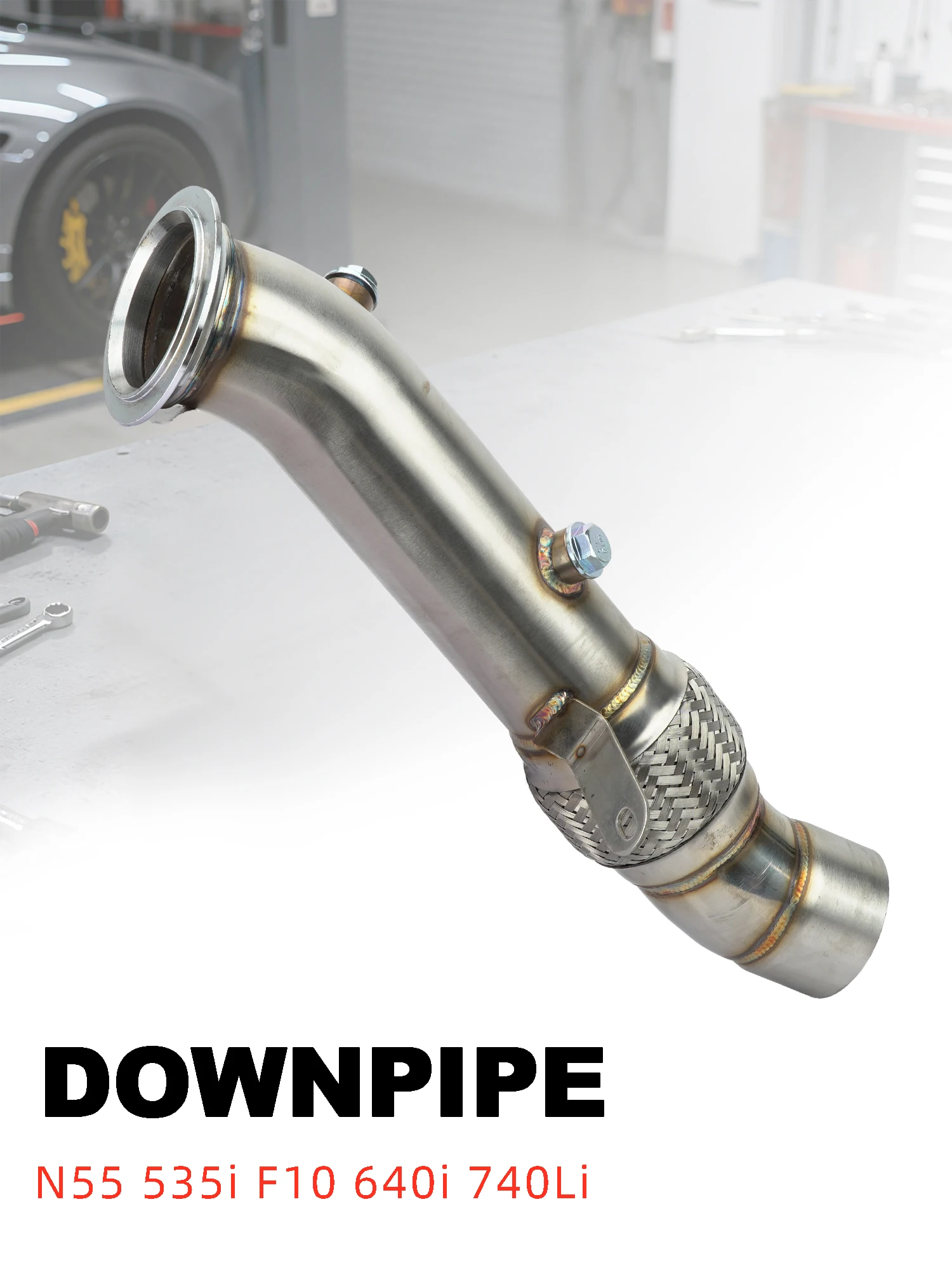 3inch N55 Downpipe for BMW 535i 640i 740i 740Li X5 X6 E70 E71 F10
